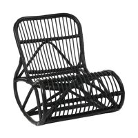  KIM - rocking chair - rattan - L 62 x W 90 x H 80 cm - black