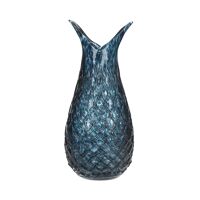  OGON - vase - glass - L 15 x W 12 x H 34 cm - blue