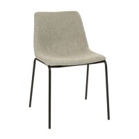  ROMO - stoel - stof / metaal - L 50 x W 58 x H 77 cm - beige