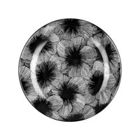  HUANG - dessertbord - porselein - DIA 22 cm - zwart/wit