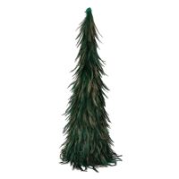  FIGARO - kerstboom - pluimen / papier - DIA 20 x H 60 cm - groen