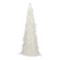  FIGARO - kerstboom - pluimen / papier - DIA 20 x H 60 cm - wit