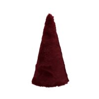  FURBY - kerstboom - namaakbont - DIA 9 x H 20 cm - rood