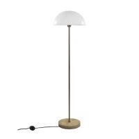  SUZETTE - lampadaire - fer / bois de manguier - DIA 39 x H 144 cm - blanc