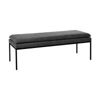  GALLET - bench - polyester / metal - L 122 x W 46 x H 43 cm - black
