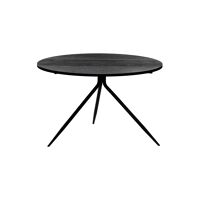  DARIO - side table - mdf / wood veneer / metal - DIA 60 x H 37 cm - black