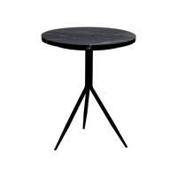  DANA - side table - marble / metal - DIA 40 x H 47 cm - black