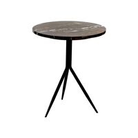  DANA - side table - marble / metal - DIA 40 x H 47 cm - brown