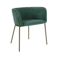  POLKA - stoel - velvet / metaal - L 52 x W 59 x H 68 cm - aqua