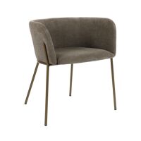  POLKA - stoel - velvet / metaal - L 52 x W 59 x H 68 cm - brons