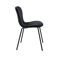  DAIA - stoel - velvet / metaal - L 53 x W 49 x H 80 cm - antraciet