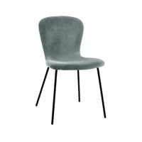  DAIA - stoel - velvet / metaal - L 53 x W 49 x H 80 cm - grijsgroen