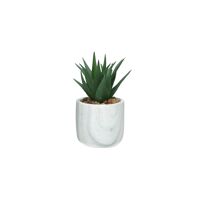  MARMURA - artificiële plant / paars - kunststof / cement - DIA 8 x H 16 cm - groen