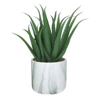  MARMURA - artificiële plant - kunststof / cement - DIA 12 x H 35 cm - groen