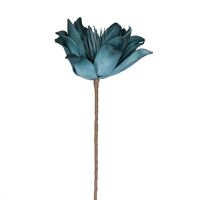  FIORI - artificiële bloem - kunstleer - H 92 cm - blauw
