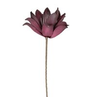  FIORI - fleur artificielle - cuir artificiel - H 92 cm - bordeaux