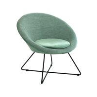  GARBO - relax stoel - velvet / metaal - L 75 x W 67 x H 73 cm - aqua