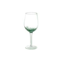  BUBBLE - witte wijnglas - glas - DIA 8,5 x H 21 cm - licht groen