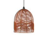  CYPRUS - hanging lamp - rattan / metal - DIA 35 x H 40 cm - orange
