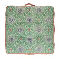  ZELLIGES - floor cushion - cotton / viscose - L 50 x W 50 x H 8 cm - green