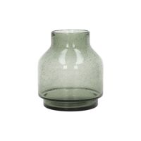  VASO - vase - verre - DIA 17 x H 18 cm - fumé