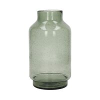  VASO - vase - verre - DIA 17 x H 29 cm - fumé