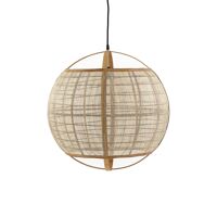  MEKONG - hanging lamp - linen / bamboo - DIA 58 x H 59 cm - natural