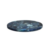  AGATA - tafelblad - agaat steen - DIA 45 x H 2 cm - blauw