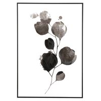  FLOR - canvas met kader - canvas / hout - L 100 x W 4,3 x H 140 cm - zwart
