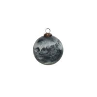  ESFERA - boule de Noël - verre - DIA 12 cm - gris foncé