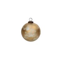  ESFERA - boule de Noël - verre - DIA 12 cm - blanc/or