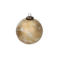  ESFERA - boule de Noël - verre - DIA 15 cm - blanc/or