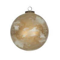  ESFERA - boule de Noël - verre - DIA 20 cm - blanc/or
