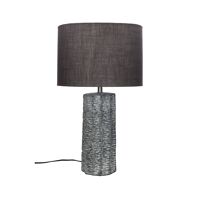  RUSSEL - tafellamp - aardewerk / linnen - DIA 33 x H 56,5 cm - donkergrijs