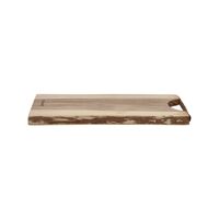  JAMES - planche à découper - bois d'acacia / cuir - L 19 x W 32 x H 1,5 cm - naturel
