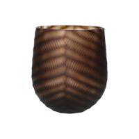  FOLLA - vase - verre - DIA 20 x H 22,5 cm - brun