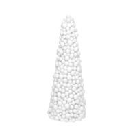  POMPON - kerstboom - piepschuim - H 30 cm - gebroken wit