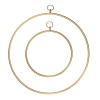  COROA - set/2 wreaths - metal - DIA 70/40 cm - gold