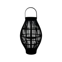  AURORA - lantaarn - bamboe - DIA 30 x H 49,5 cm - zwart