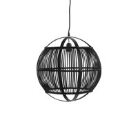  MEKONG - lampe suspendue - bambou - DIA 46,5 x H 47 cm - noir