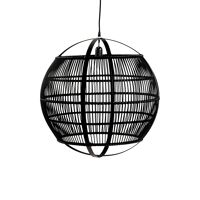  MEKONG - lampe suspendue - bambou - DIA 59 x H 63 cm - noir