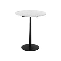  BISTRO - apero table - marble / metal - DIA 50 x H 60 cm - white