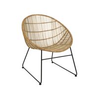  SUN - relax chair - rattan / metal - L 70 x W 67 x H 79 cm - natural