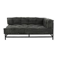  BIRGIT - corner sofa right - canvas / metal - L 170 x W 86 x H 61 cm - anthracite