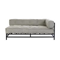  BIRGIT - corner sofa right - canvas / metal - L 170 x W 86 x H 61 cm - light grey