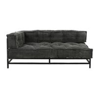  BIRGIT - corner sofa left - canvas / metal - L 170 x W 86 x H 61 cm - anthracite