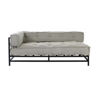  BIRGIT - corner sofa left - canvas / metal - L 170 x W 86 x H 61 cm - light grey