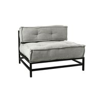  BIRGIT - 1-seater sofa - canvas / metal - L 86 x W 86 x H 61 cm - light grey