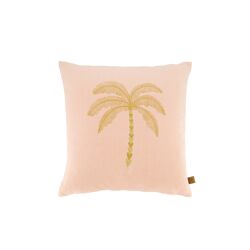Kussen palmboom streep 45x45cm roze/honing / Zusss