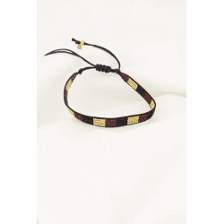 Miyuki armbandje streepje port/goud/zwart port / Zusss